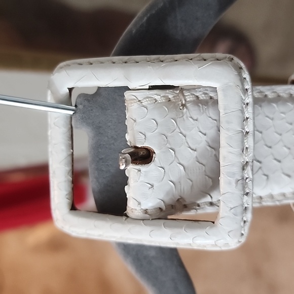 WHITE PYTHON SHARI'S PLACE BELT - Picture 6 of 10